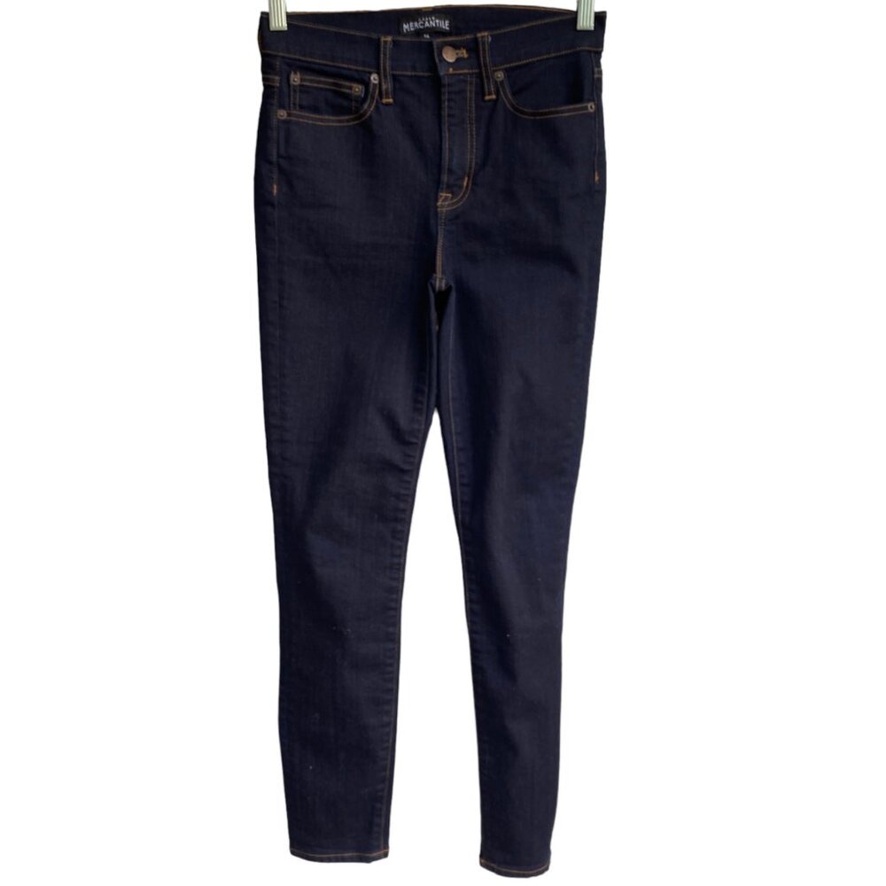 J. Crew Mercantile Women's Skinny Jeans Size 26 Actual 28X29 Dark Wash Stretch